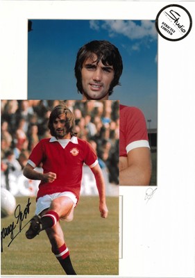 Lot 48 - Football: George Best, signed colour photograph and a Studio Limited Edition artwork