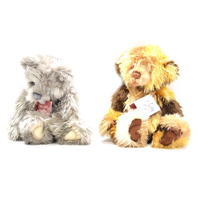 Lot 331 - Two Charlie Bear teddy bears, Threepenny-Bit, Sixpence