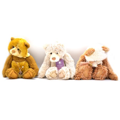 Lot 336 - Three Charlie Bears, Marzipan, Porridge, Hot Cross Bun