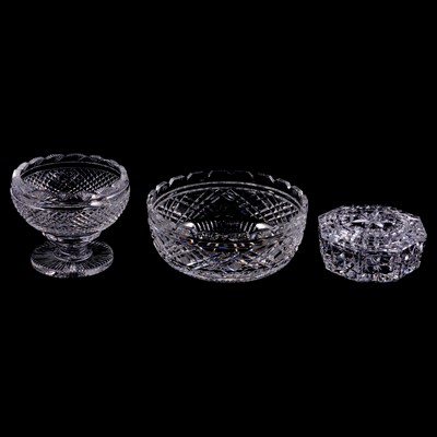 Lot 64 - Quantity of crystal and cranberry glass