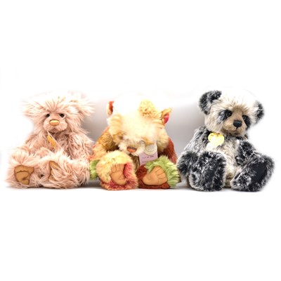 Lot 328 - Three Charlie Bears, Little Gem, Toffee Apple, Higgins