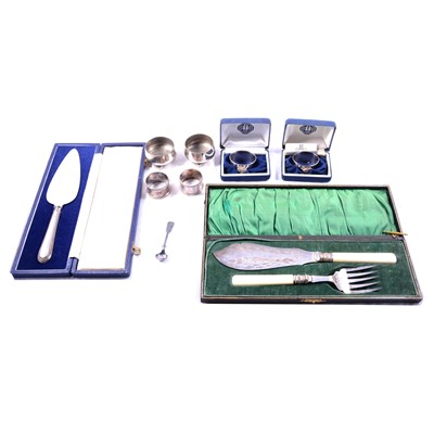 Lot 184 - A collection of silver and silver-plated items