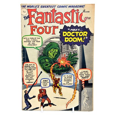 Lot 261 - Marvel Comics 'The Fantastic Four' #5 'Meet... Doctor Doom!', 1962