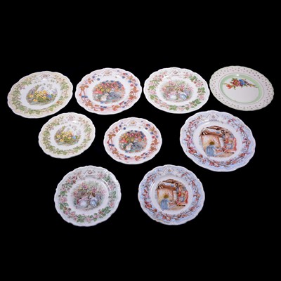 Lot 57 - Royal Crown Derby Imari pattern plate, Royal Doulton ladies and other decorative plates.