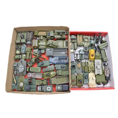 Lot 52 - Two trays of die-cast military vehicles