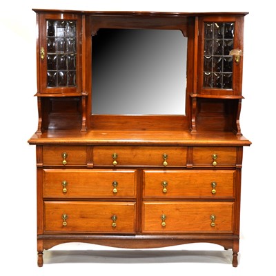 Lot 350 - Edwardian mahogany sideboard with mirror back