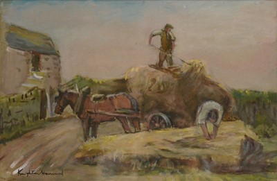 Lot 341 - Arthur Henry Knighton-Hammond, Loading hay ricks