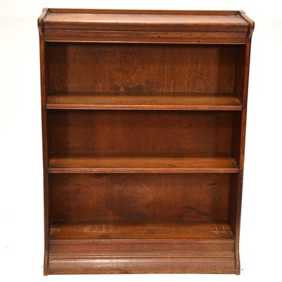 Lot 463 - Oak three-height sectional bookcase