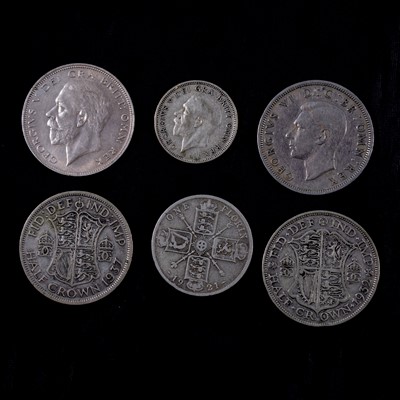 Lot 228 - Assorted British silver coinage, George V and George VI