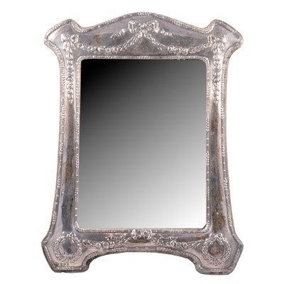 Lot 287 - Silver-faced photograph frame, serving as a mirror