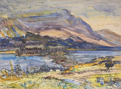 Lot 348 - Rosemary Carr, Storm Clouds Gathering - Inagh Valley.