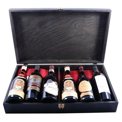 Lot 102 - Two presentation cases of red wine, assorted labels.