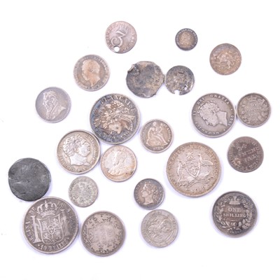 Lot 241B - Small collection of silver coins, late 18th and 19th century