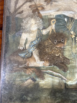 Lot 97 - Silk and fabric diorama, Garden of Eden