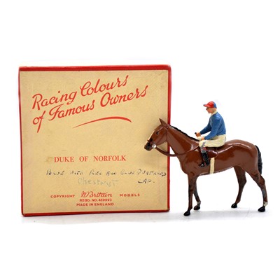 Lot 275 - Britains lead racing figure, 'Duke of Norfolk', boxed