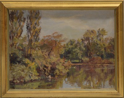 Lot 307 - Frances Cythia Bond, The Lake - Hamden Park, and two other paintings