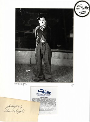 Lot 1 - Film Memorabilia: Charlie Chaplin, autograph with Studio Limited Edition artwork