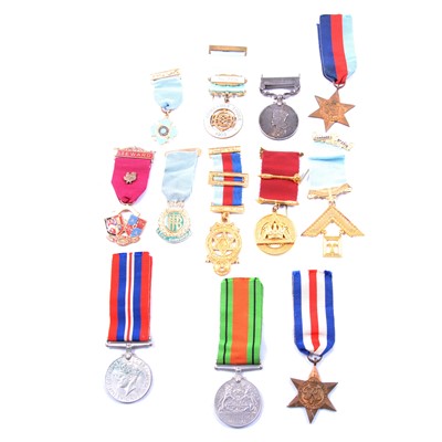 Lot 135 - General Service India medal with North-West Frontier 1930-31 clasp, other medals and jewels