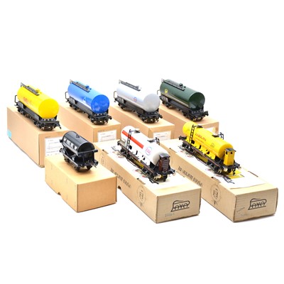 Lot 413 - Seven PH and PZ-model O gauge tank wagons, boxed