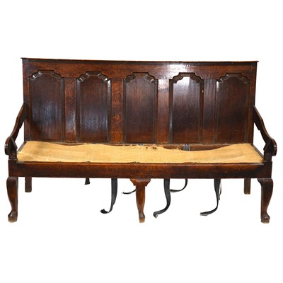 Lot 441 - George III joined oak settle