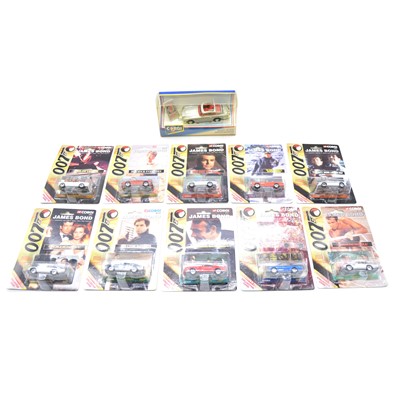 Lot 127 - Eleven Corgi 007 die-cast models, boxed or card-backed