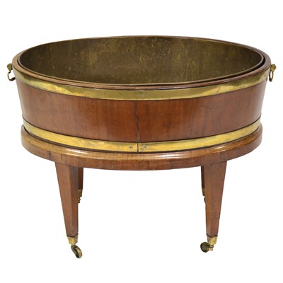 Lot 421 - George III mahogany wine cooler