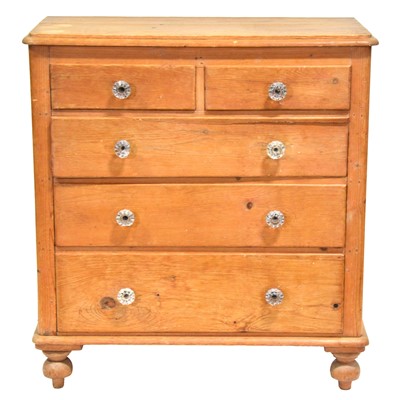 Lot 445 - Victorian pine chest of drawers