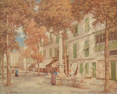 Lot 355 - F Marriott, Vence - The Sunny South, colour print, and a Pears print