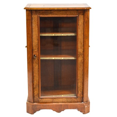 Lot 469 - Victorian walnut music cabinet