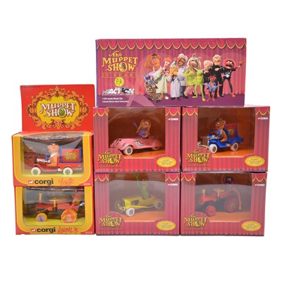 Lot 100 - Seven Muppets die-cast vehicles, boxed