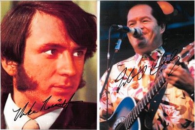 Lot 22 - Collection of assorted music star autographs including The Monkees