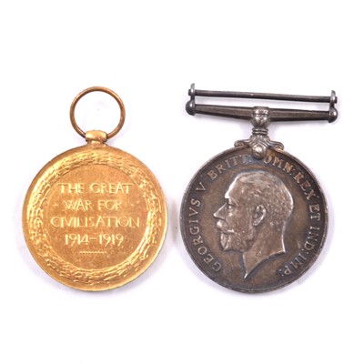 Lot 287 - Medals - WW1 pair.