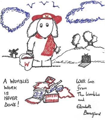 Lot 33A - Elisabeth Beresford, A Womble's Work is Never Done, signed sketch