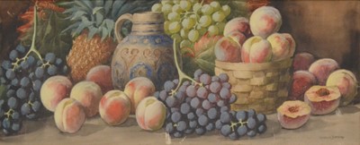 Lot 305 - Giovanni Barbaro, Still life of fruit and jug.