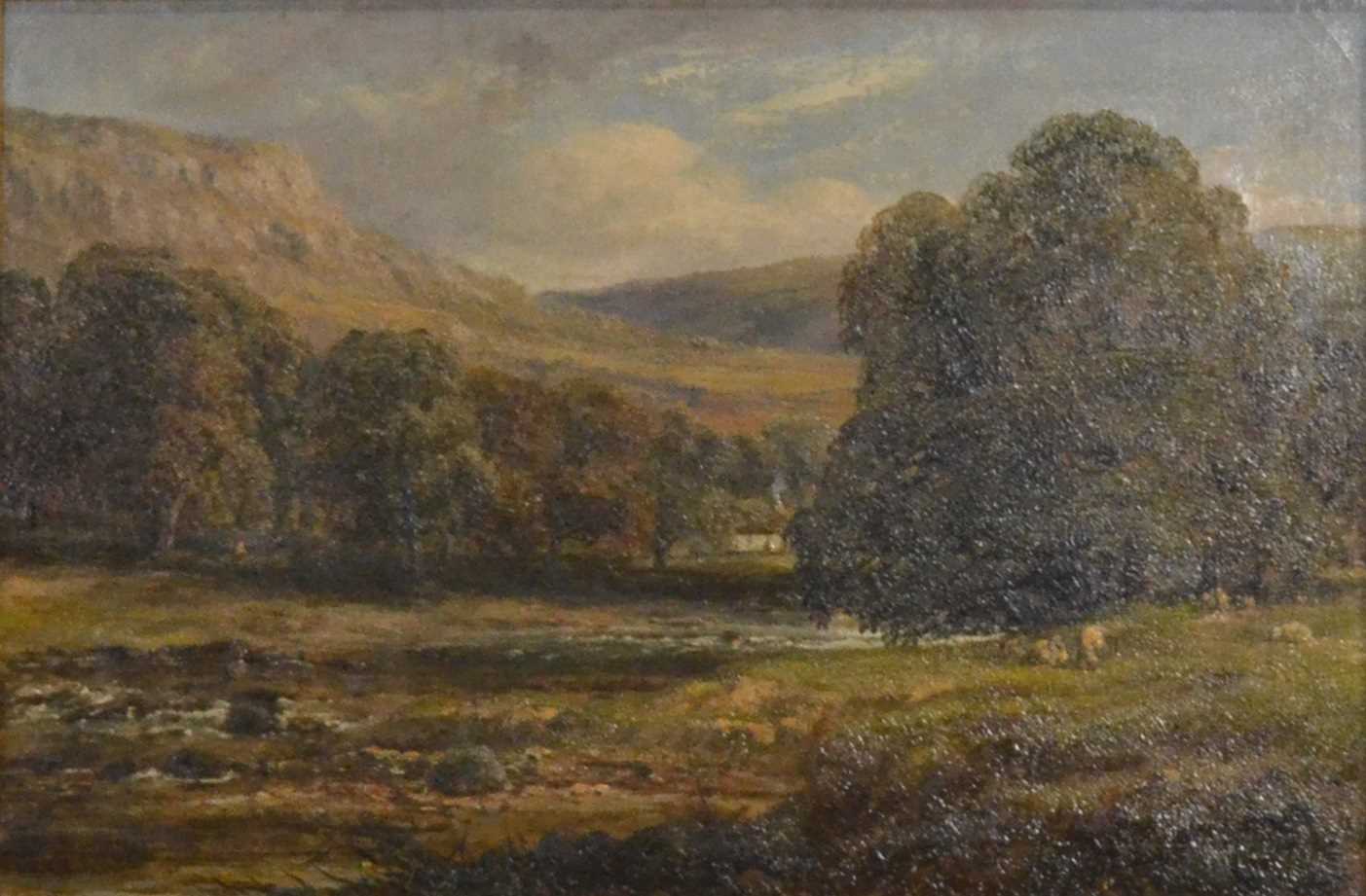 Lot 450 - S S Holland, Sheep by a river.