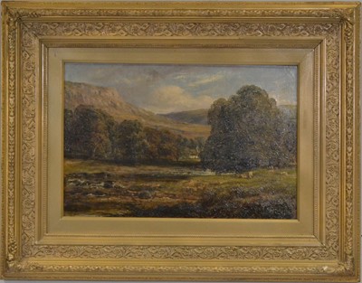 Lot 450 - S S Holland, Sheep by a river.