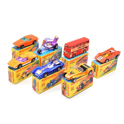 Lot 163 - Seven Matchbox die-cast models, boxed