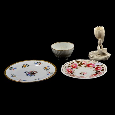 Lot 197 - 19th century teabowl and saucer, and other teawares