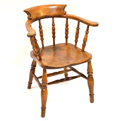 Lot 535 - Elm and beech captain's chair