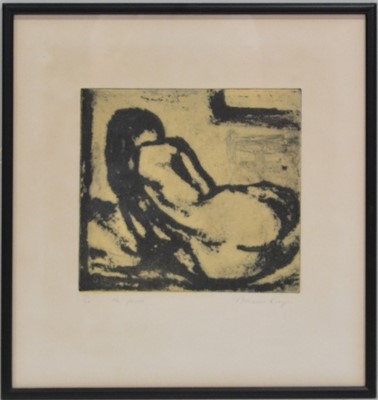 Lot 458 - Michael Blaker, Mid-Day in Montmartre, and five other etchings.