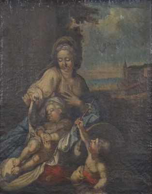 Lot 472 - Follower of Sisto Badalocchio, Madonna and Child with John The Baptist.