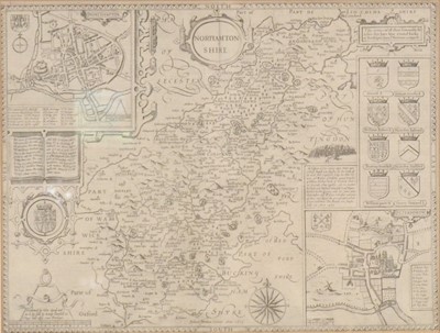 Lot 501 - John Speed, Map of Northamtonshire.