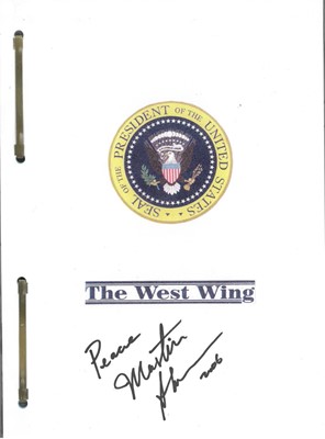 Lot 36 - The West Wing: signed script and publicity still