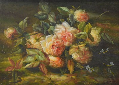 Lot 232 - Contemporary oil painting, Still life of flowers