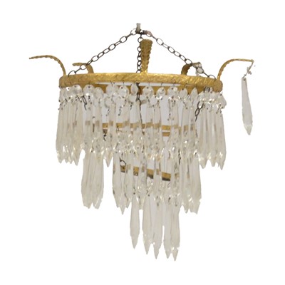 Lot 249 - A pair of crystal chandeliers.