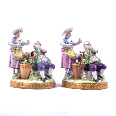 Lot 172 - Two Rudolstadt Volkstedt porcelain figural groups.