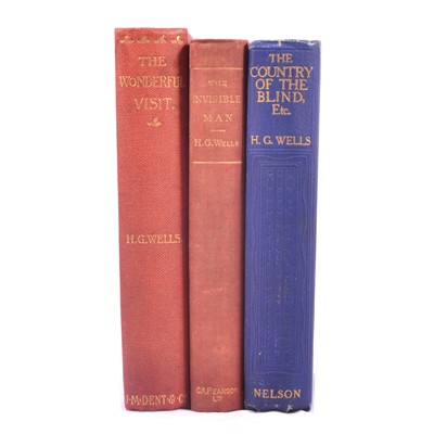 Lot 208 - H G Wells. The Invisible Man, The Wonderful Visit, The Country of The Blind.