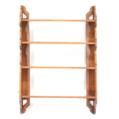 Lot 544 - Edwardian mahogany four-heights wall shelves