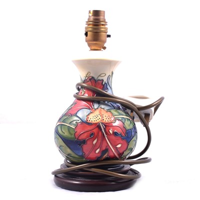 Lot 8 - Philip Gibson for Moorcroft Pottery - a Simeon pattern lamp base.