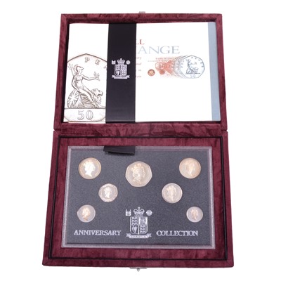 Lot 327 - Royal Mint 1996 Silver Anniversary of Decimal currency 7-coin set.